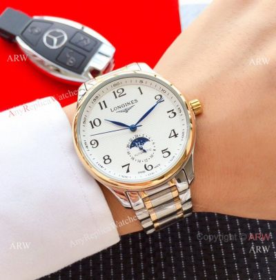 2019 Replica Longines Master Moonphase Automatic 40mm Watch Two Tone